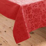 Red tablecloth
