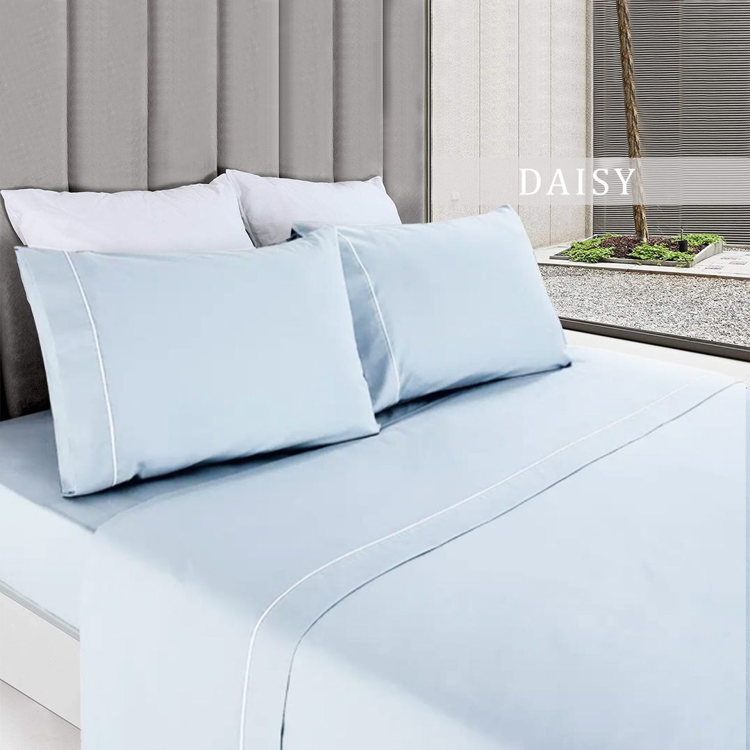 Aqua Blue Plain Bettlaken