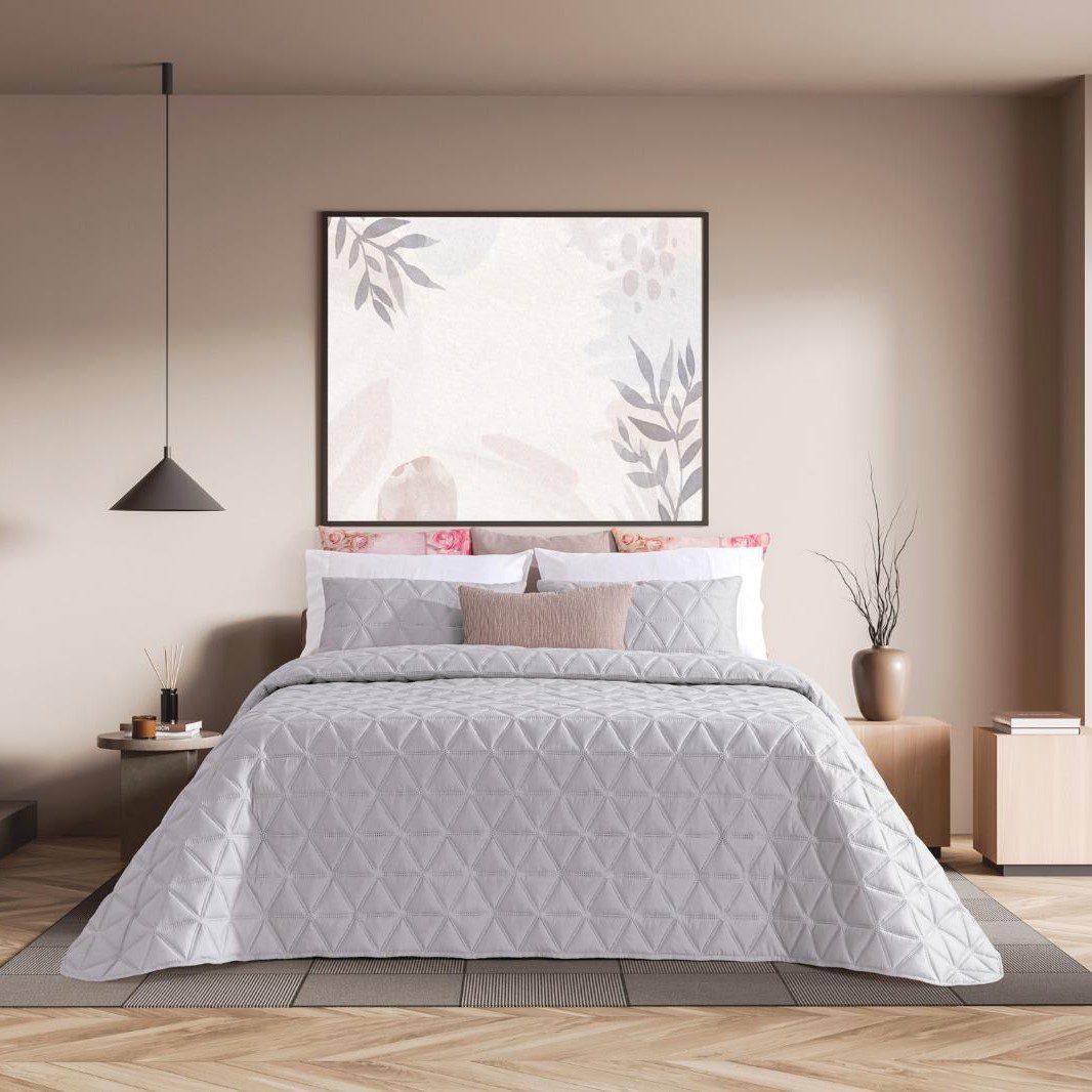 Colcha gris Seychelles