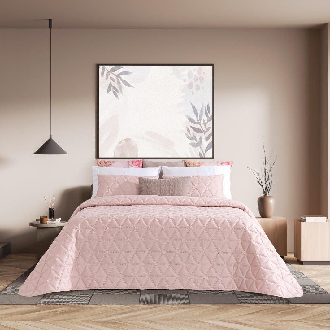 Couvre-lit rose Seychelles