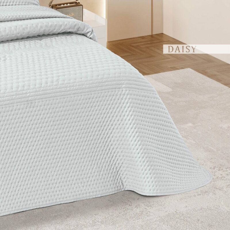 Colcha Veludo Dori Branco