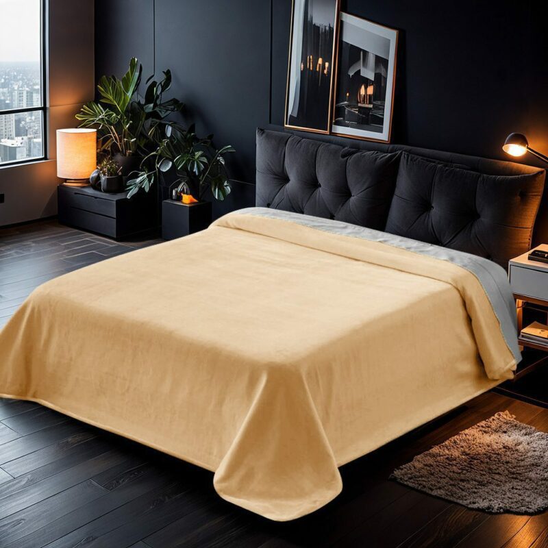Cobertor de Cama Glaciar Amarelo