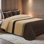Laurita Beige und Braun Bettbezug