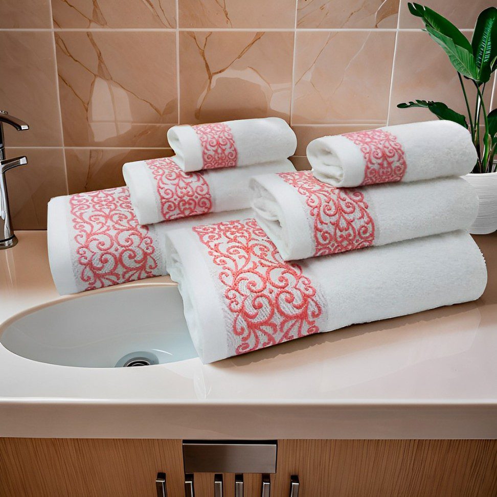 Badeset Lux Weiß Rosa 450 Grms2