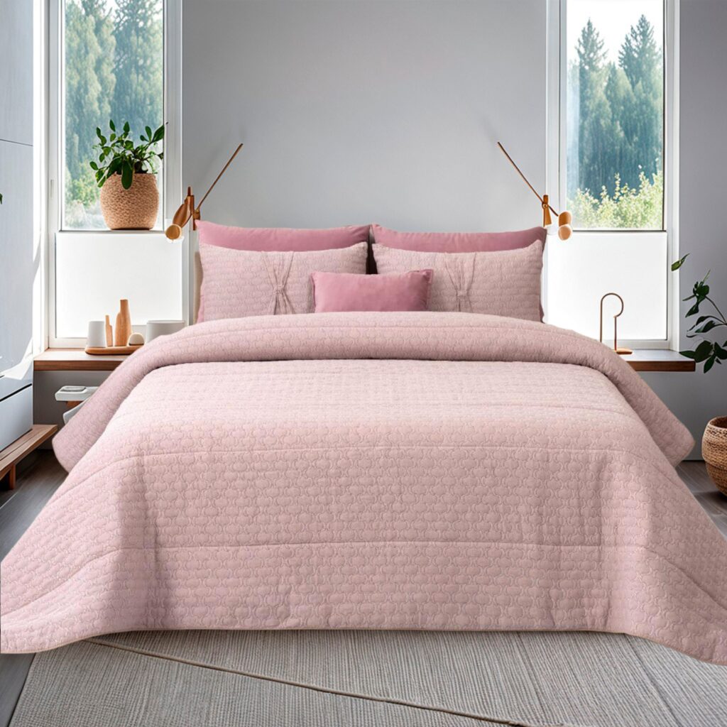 Pink Omar bedspread