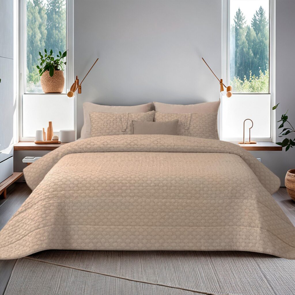 Omar Taupe bedspread