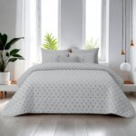 Grey Aurora bedspread