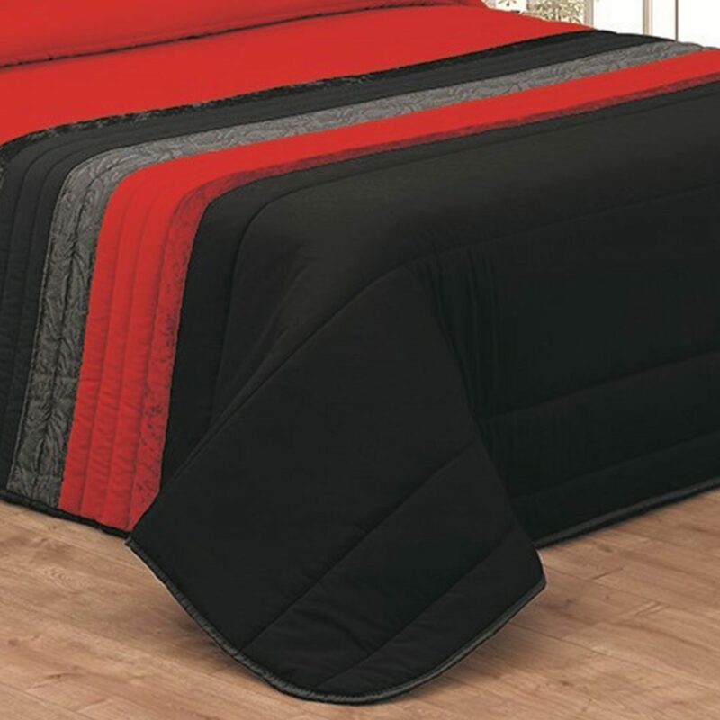Edredom Lola Preto e Vermelho