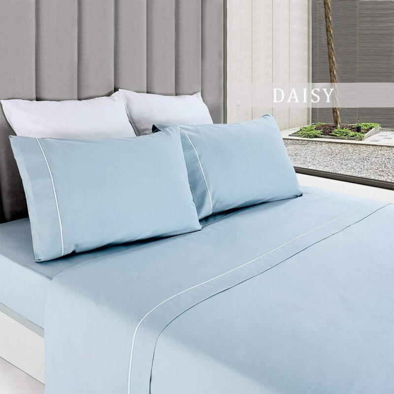 Lençóis de Cama Lisos Azul