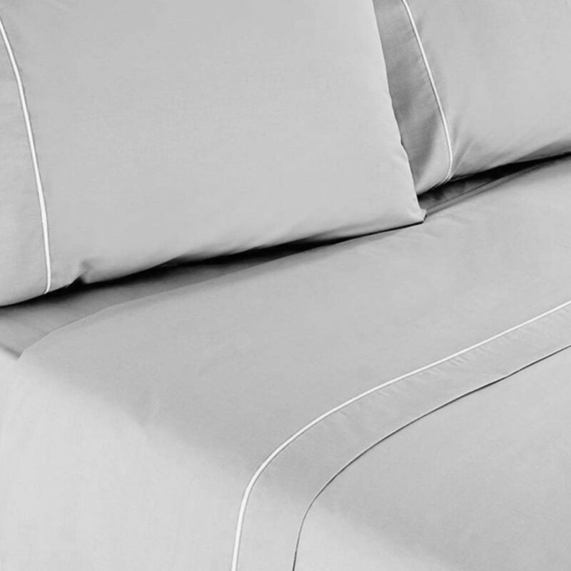 Draps de lit gris unis