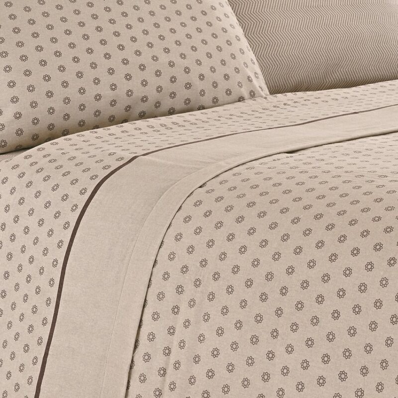 Draps de lit en flanelle beige de Davi