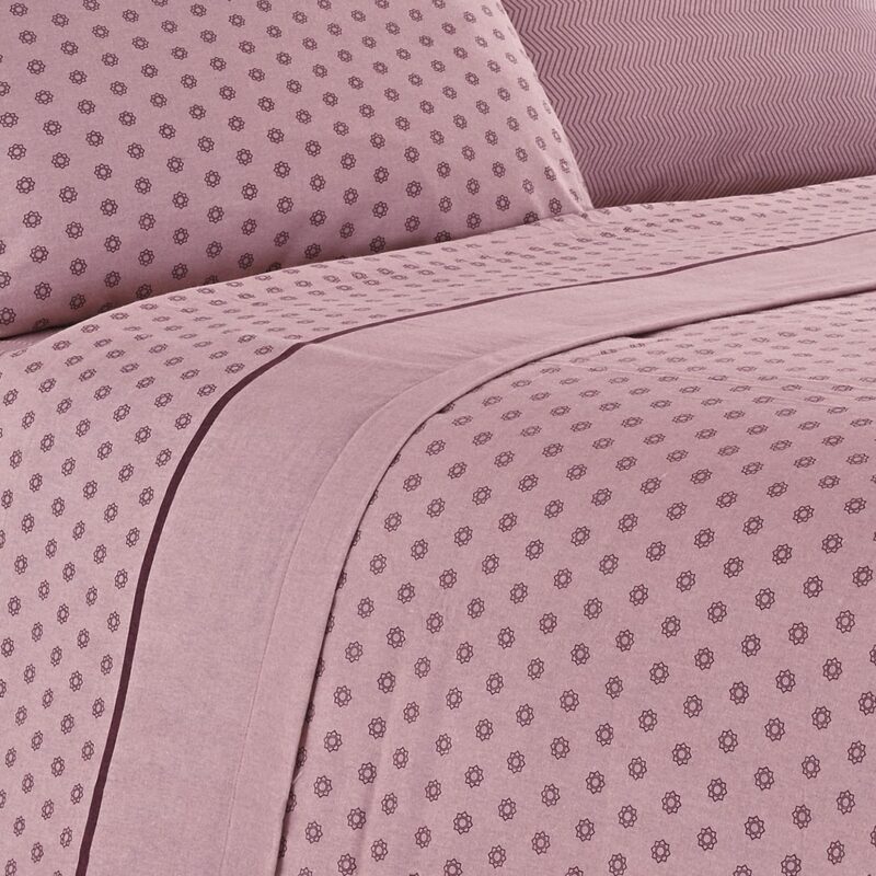 Draps de lit en flanelle rose de Davi