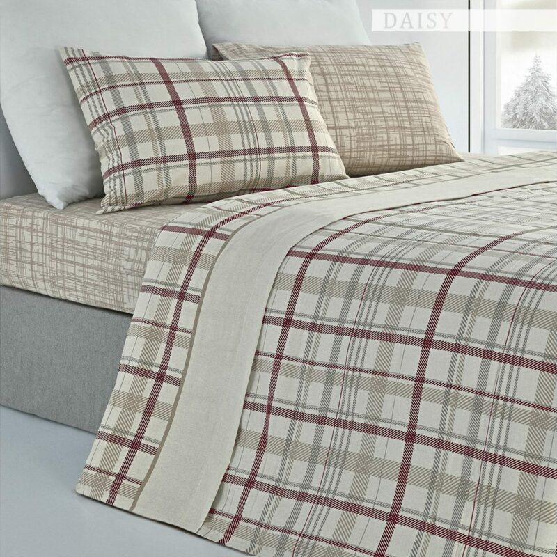 Liana Beige Flanell Bettlaken Set