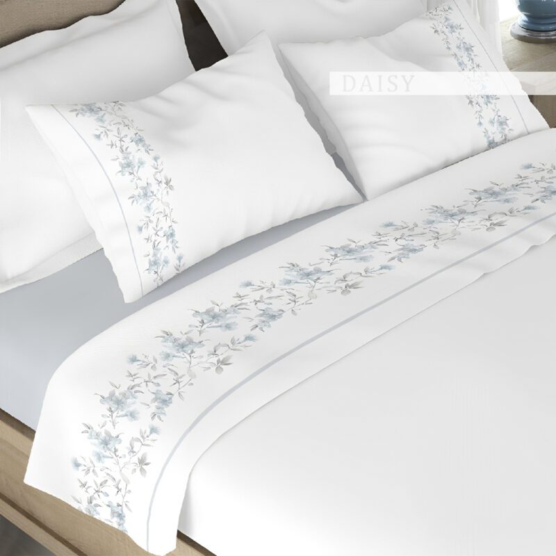 Iris Blue Cotton Sheets