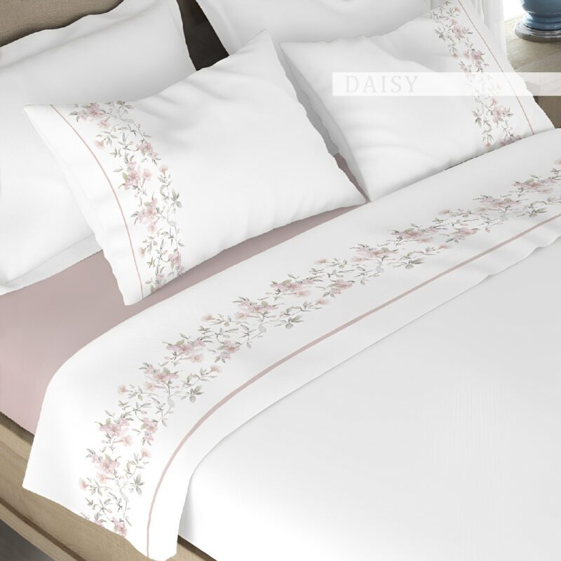 Pink Iris Cotton Sheets