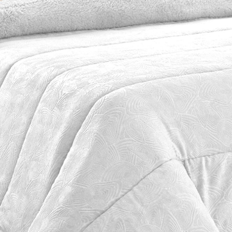 Housse de couette Nari en agneau, blanche