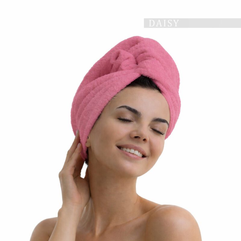 Toalha Turbante Seca-Cabelo Rosa