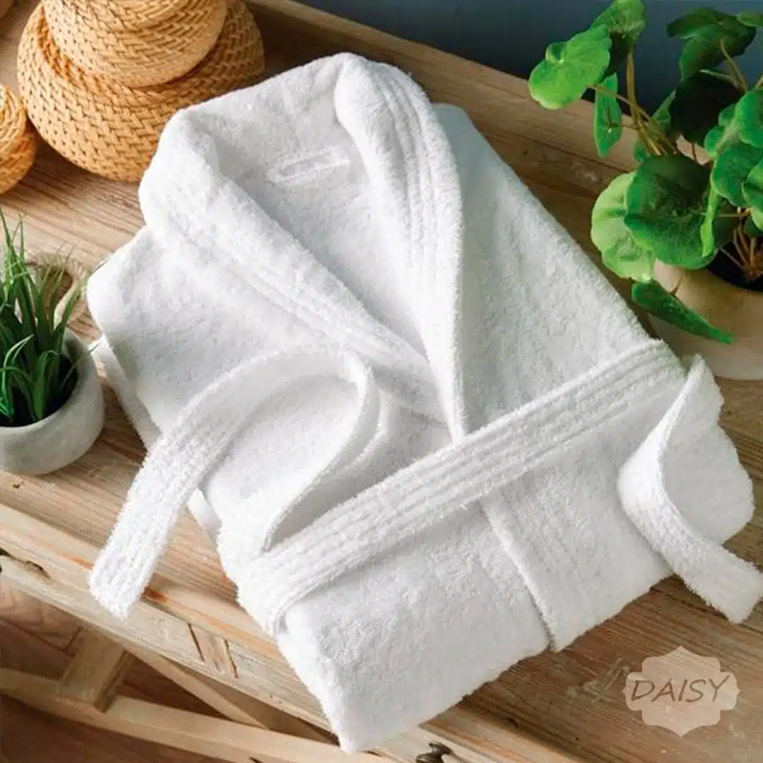 White bathrobe