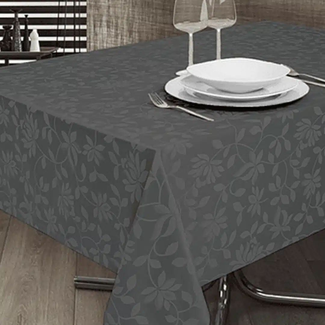 Grey tablecloth