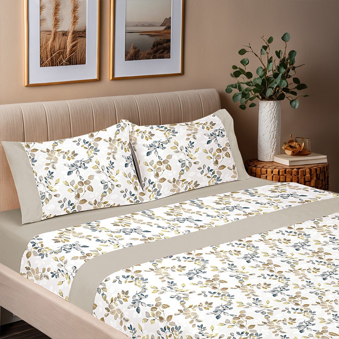 Draps en flanelle Rosana Beige