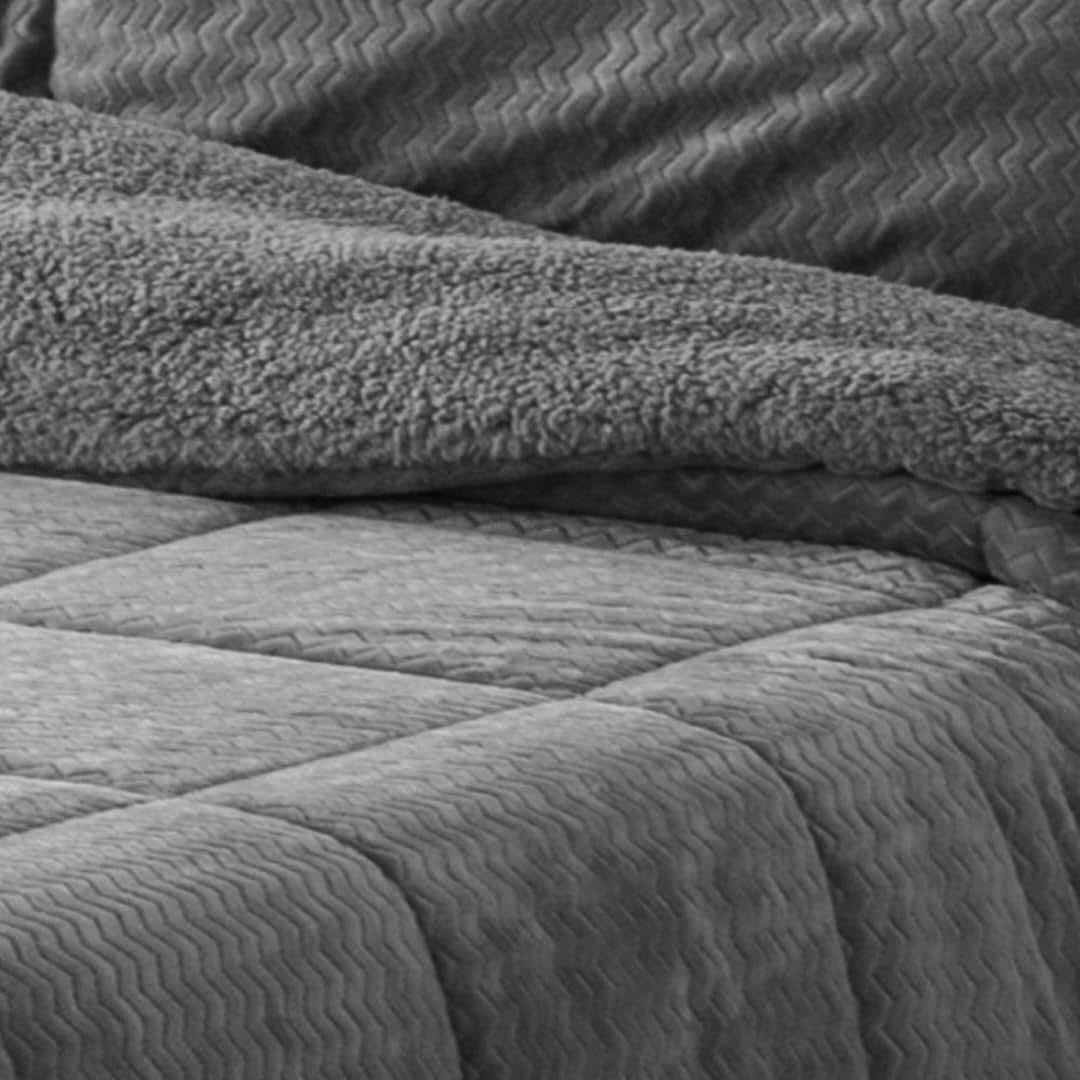Noa Grey Lamb Steppdecke