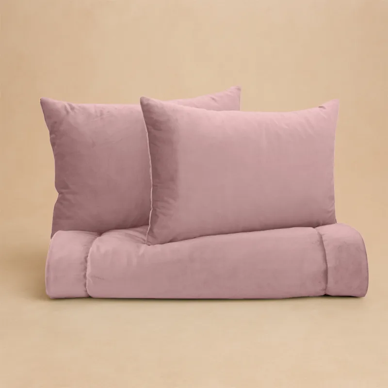 Cobre Pés C/ Almofadas Veludo Rosa