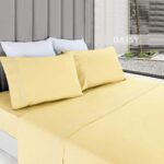 Lençóis de Cama Lisos Amarelo