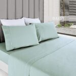 Draps de lit unis verts